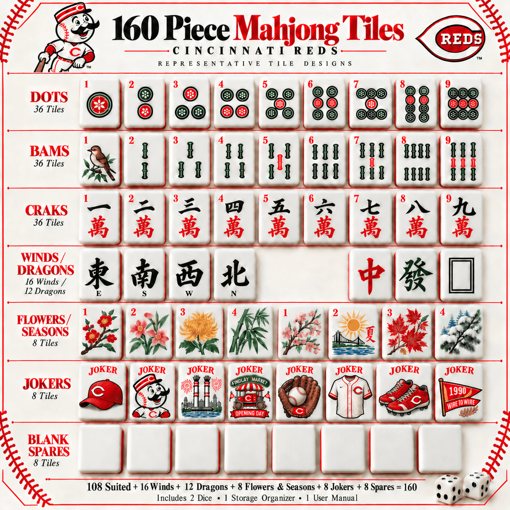 Premium CCR Mahjong Tiles Set TTMH