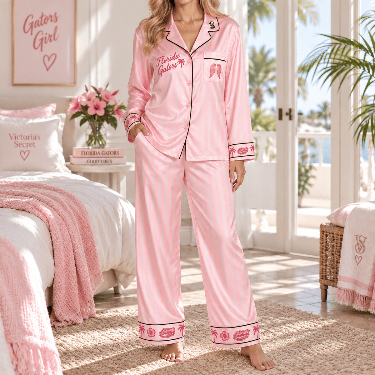 FGT Women’s Premium Signature Satin Pajama Set NTNA