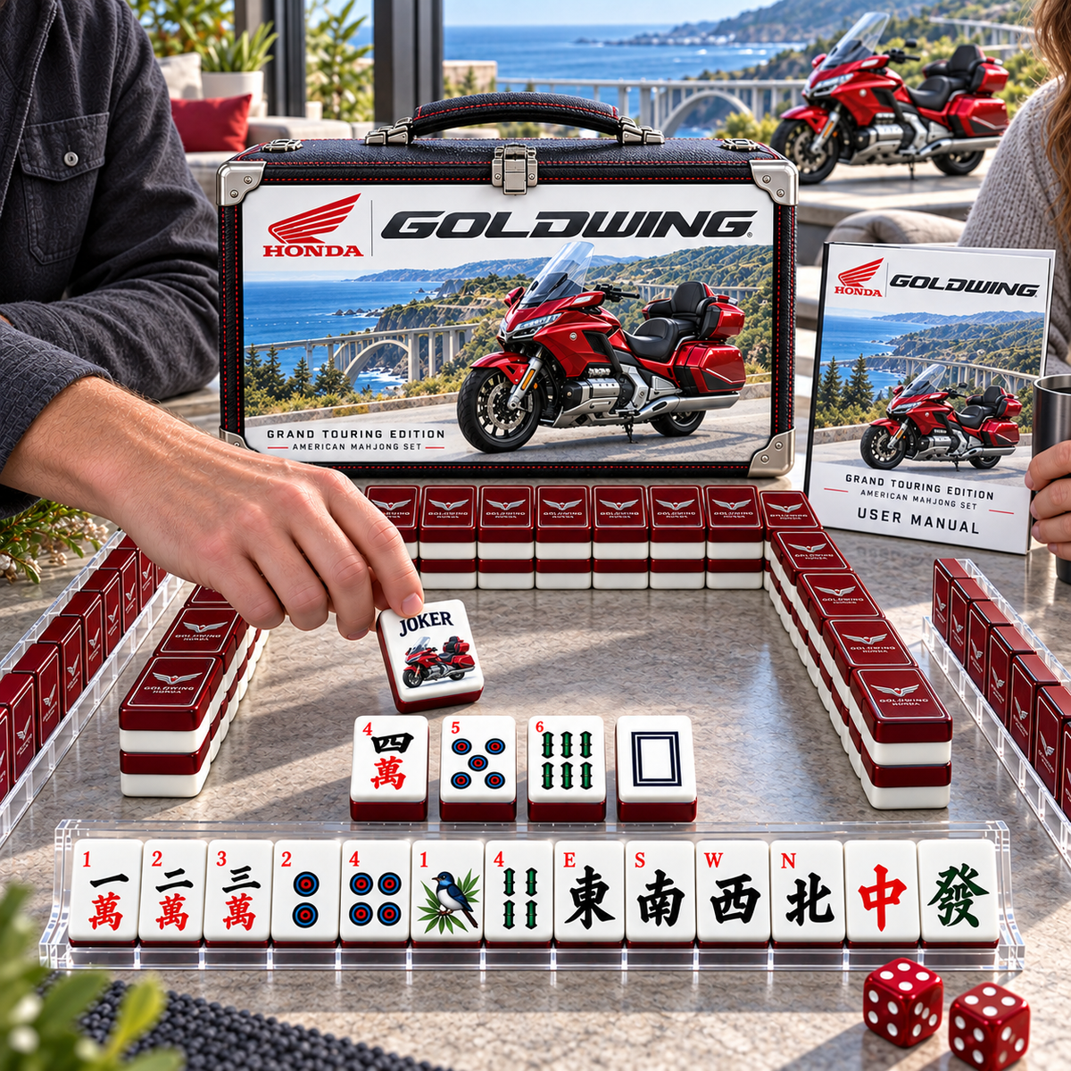 Premium HNDG Mahjong Tiles Set PVNA
