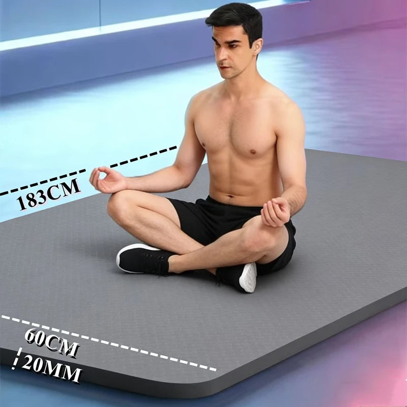 20MM Thick 183x60cm Yoga Mats Anti-slip Sport Fitness Mat Blanket for Exercise Yoga and Pilates Gymnastics Mat Fitness Equipment