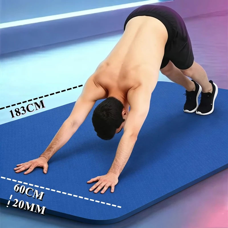 20MM Thick 183x60cm Yoga Mats Anti-slip Sport Fitness Mat Blanket for Exercise Yoga and Pilates Gymnastics Mat Fitness Equipment