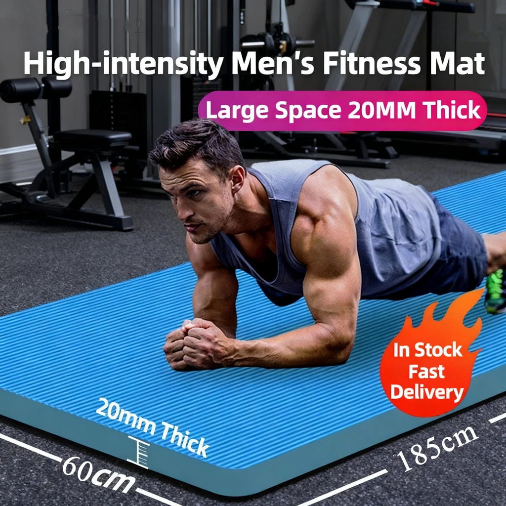 20MM Thicken Yoga Mats Fitness Mat 183×60cm Anti-skid Sports Comfort Foam Yoga Matt for Exercise Yoga and Pilates Gymnastics Mat