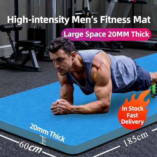 20MM Thicken Yoga Mats Fitness Mat 183×60cm Anti-skid Sports Comfort Foam Yoga Matt for Exercise Yoga and Pilates Gymnastics Mat